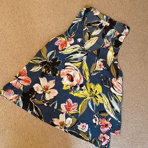 Allison Joy for Evereve floral racer back tank blouse